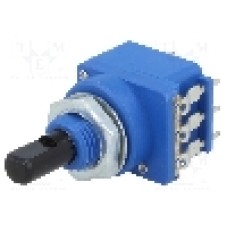 Potentiometru rotativ, 100kΩ, cu intrerupator acţionat prin apasare, {{Caracteristici}}, {{Putere}}, SR PASSIVES - WH16BK-1-B100K