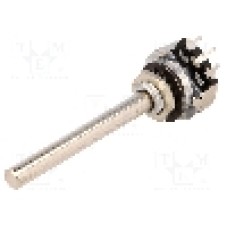 Potentiometru rotativ, 100kΩ, mono, liniar, 200mW, PIHER - T-21AHM0607104A2020