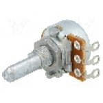 Potentiometru rotativ, 10kΩ, mono, liniar, 100mW, ALPS - RK1631110TNP