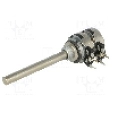 Potentiometru rotativ, 10kΩ, stereofonic, liniar, 200mW, PIHER - T-16 DHM06 10KA