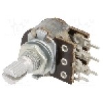 Potentiometru rotativ, 2.2MΩ, stereofonic, liniar, 100mW, TELPOD - PRP162G 2M2 A 16P6