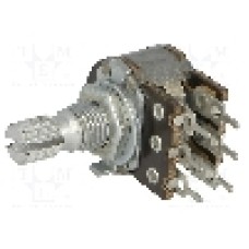 Potentiometru rotativ, 2.2kΩ, stereofonic, liniar, 100mW, TELPOD - PRP162G 2K2 A 16P6