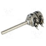 Potentiometru rotativ, 2.5kΩ, stereofonic, liniar, 200mW, PIHER - T16TH-M04N252A2020MTA