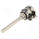 Potentiometru rotativ, 2.5kΩ, stereofonic, liniar, 200mW, PIHER - T21TH-M0607252A2020MTA