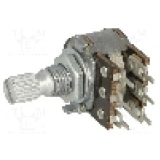 Potentiometru rotativ, 47kΩ, stereofonic, liniar, 100mW, TELPOD - PRP162G 47K A 16P6