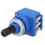 Potentiometru rotativ, 500kΩ, cu intrerupator acţionat prin apasare, {{Caracteristici}}, {{Putere}}, SR PASSIVES - WH16BK-1-B500K