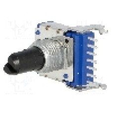 Potentiometru rotativ, 50kΩ, stereofonic, logaritmic, 50mW, ALPS - RK14K12B0A0R