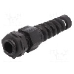 Presetupa poliamida, M16, IP66, IP68, ALPHA WIRE - PMS16 BK080