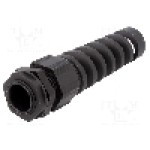 Presetupa poliamida, M25, IP66, IP68, ALPHA WIRE - PMS25 BK080