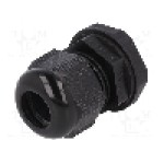 Presetupa poliamida, PG13,5, IP66, IP68, ALPHA WIRE - PPC13 BK080