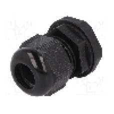 Presetupa poliamida, PG13,5, IP66, IP68, ALPHA WIRE - PPC13 BK080