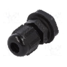 Presetupa poliamida, PG7, IP66, IP68, ALPHA WIRE - PPC7 BK080