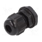 Presetupa poliamida, PG9, IP66, IP68, ALPHA WIRE - PPC9 BK080