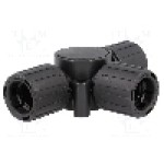 Conector de tip T, poliamida, HELLERMANNTYTON - 166-24800