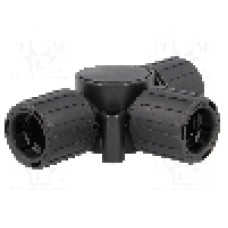 Conector de tip T, poliamida, HELLERMANNTYTON - 166-24800