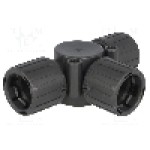 Conector de tip T, poliamida, HELLERMANNTYTON - 166-24802 Conector de tip T, poliamida, HELLERMANNTYTON - 166-24802