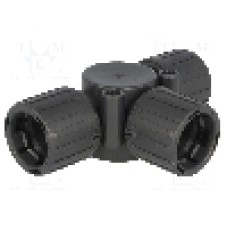 Conector de tip T, poliamida, HELLERMANNTYTON - 166-24802