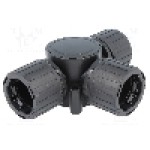 Conector de tip T, poliamida, HELLERMANNTYTON - 166-24803