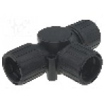 Conector de tip T, poliamida, HELLERMANNTYTON - 166-24804