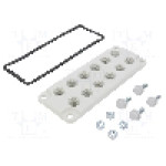Garnitura cu mai multe orificii pentru cabluri, panou {{Grosime panou}}, {{Material}}, FIBOX - MB 10891 SET
