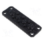 Garnitura cu mai multe orificii pentru cabluri, panou {{Grosime panou}}, {{Material}}, HT HI TECH POLYMERS - HTB-10-TPE RAL9005