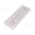 Garnitura cu mai multe orificii pentru cabluri, panou {{Grosime panou}}, {{Material}}, HT HI TECH POLYMERS - HTC-17-TPE