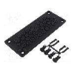 Garnitura cu mai multe orificii pentru cabluri, panou {{Grosime panou}}, {{Material}}, HT HI TECH POLYMERS - HTC-35-TPE RAL9005