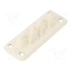 Garnitura cu mai multe orificii pentru cabluri, panou {{Grosime panou}}, {{Material}}, TRELLEBORG - MB4/10 IP55 RAL 9010 UL94V-0
