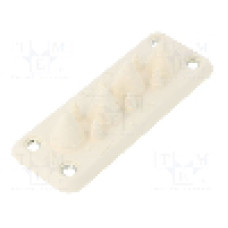 Garnitura cu mai multe orificii pentru cabluri, panou {{Grosime panou}}, {{Material}}, TRELLEBORG - MB4/10 IP55 RAL 9010 UL94V-0