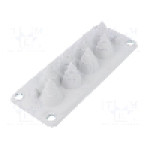 Garnitura cu mai multe orificii pentru cabluri, panou {{Grosime panou}}, {{Material}}, TRELLEBORG - MC10 IP54 RAL 7035 UL94 V-0