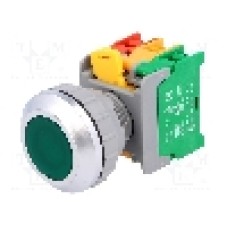 Intrerupator acţionat prin apasare, 1 pozitii, 30mm, seria LXB30, AUSPICIOUS - LXB30-1O/C G, W/O LAMP