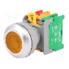 Intrerupator acţionat prin apasare, 1 pozitii, 30mm, seria LXB30, AUSPICIOUS - LXB30-1O/C Y, W/O LAMP