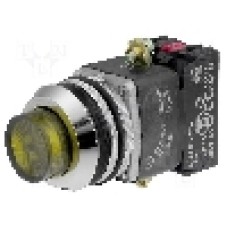 Intrerupator acţionat prin apasare, 1 pozitii, 30mm, seria NEF30, PROMET - NEF30-WLGXY-24VDC