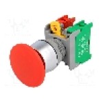 Intrerupator acţionat prin apasare, 22mm, seria EB22, IP65, AUSPICIOUS - EB22-1O/C R Intrerupator acţionat prin apasare, 22mm, seria EB22, IP65, AUSPICIOUS - EB22-1O/C R