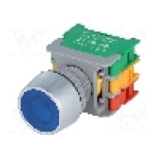 Intrerupator acţionat prin apasare, 22mm, seria LBF22, IP65, AUSPICIOUS - LBF22-1O/C BL, W/O LAMP