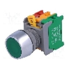 Intrerupator acţionat prin apasare, 22mm, seria LBF22, IP65, AUSPICIOUS - LBF22-1O/C G, W/O LAMP