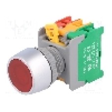 Intrerupator acţionat prin apasare, 22mm, seria LBF22, IP65, AUSPICIOUS - LBF22-1O/C R, W/O LAMP