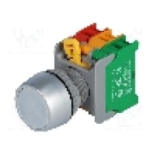 Intrerupator acţionat prin apasare, 22mm, seria LBF22, IP65, AUSPICIOUS - LBF22-1O/C W, W/O LAMP