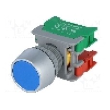 Intrerupator acţionat prin apasare, 22mm, seria PBF22, IP65, AUSPICIOUS - PBF22-1O/C BL