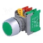 Intrerupator acţionat prin apasare, 22mm, seria PBF22, IP65, AUSPICIOUS - PBF22-1O/C G Intrerupator acţionat prin apasare, 22mm, seria PBF22, IP65, AUSPICIOUS - PBF22-1O/C G