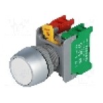 Intrerupator acţionat prin apasare, 22mm, seria PBF22, IP65, AUSPICIOUS - PBF22-1O/C W Intrerupator acţionat prin apasare, 22mm, seria PBF22, IP65, AUSPICIOUS - PBF22-1O/C W