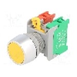Intrerupator acţionat prin apasare, 22mm, seria PBF22, IP65, AUSPICIOUS - PBF22-1O/C Y Intrerupator acţionat prin apasare, 22mm, seria PBF22, IP65, AUSPICIOUS - PBF22-1O/C Y