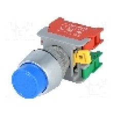 Intrerupator acţionat prin apasare, 22mm, seria PBL22, IP65, AUSPICIOUS - PBL22-1O/C BL Intrerupator acţionat prin apasare, 22mm, seria PBL22, IP65, AUSPICIOUS - PBL22-1O/C BL