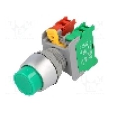 Intrerupator acţionat prin apasare, 22mm, seria PBL22, IP65, AUSPICIOUS - PBL22-1O/C G Intrerupator acţionat prin apasare, 22mm, seria PBL22, IP65, AUSPICIOUS - PBL22-1O/C G