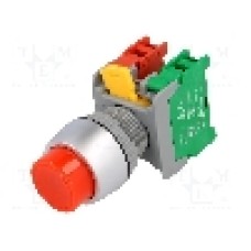 Intrerupator acţionat prin apasare, 22mm, seria PBL22, IP65, AUSPICIOUS - PBL22-1O/C R