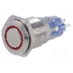 Intrerupator anti-vandalism, OFF-ON, Ø16mm, BULGIN, MP0045/1E2RD012