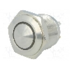 Intrerupator anti-vandalism, OFF-(ON), Ø16mm, ONPOW, GQ16B-10E/J/W/12V/S