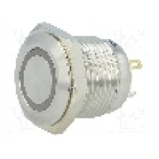 Intrerupator anti-vandalism, OFF-(ON), Ø16mm, ONPOW, GQ16F-10E/J/B/12V/S