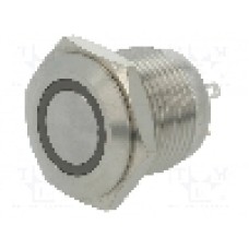 Intrerupator anti-vandalism, OFF-(ON), Ø16mm, ONPOW, GQ16F-10E/J/B/24V/S