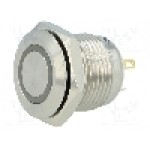 Intrerupator anti-vandalism, OFF-(ON), Ø16mm, ONPOW, GQ16F-10E/J/W/12V/S